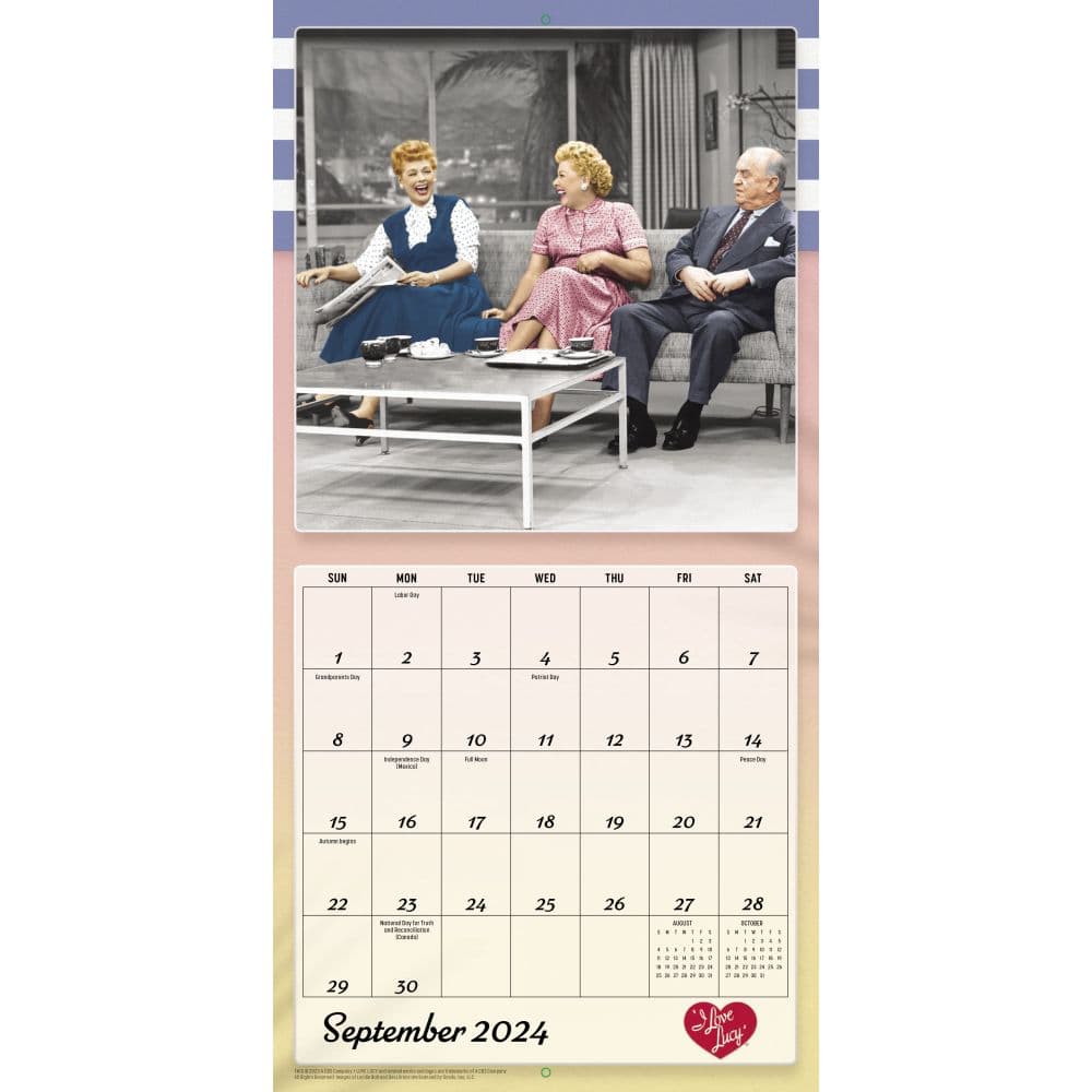 I Love Lucy 2024 Mini Wall Calendar