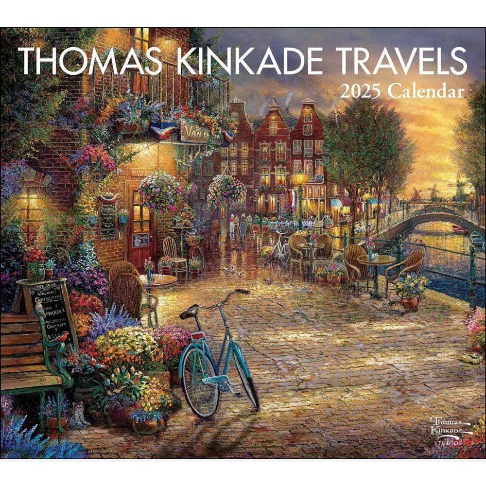 Kinkade Travels Deluxe 2025 Wall Calendar Main Product Image width=&quot;1000&quot; height=&quot;1000&quot;