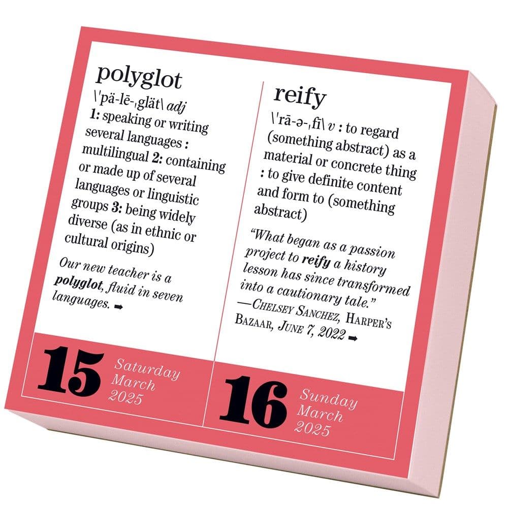 New Words 365 2025 Desk Calendar Alt1