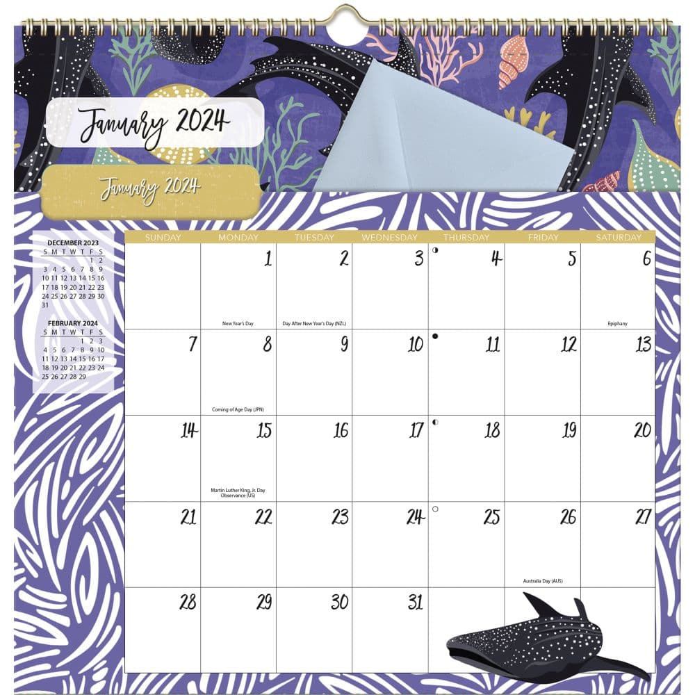 Flora and Fauna File It 2024 Wall Calendar