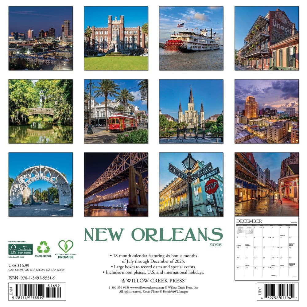 New Orleans 2026 Wall Calendar First Alternate Image