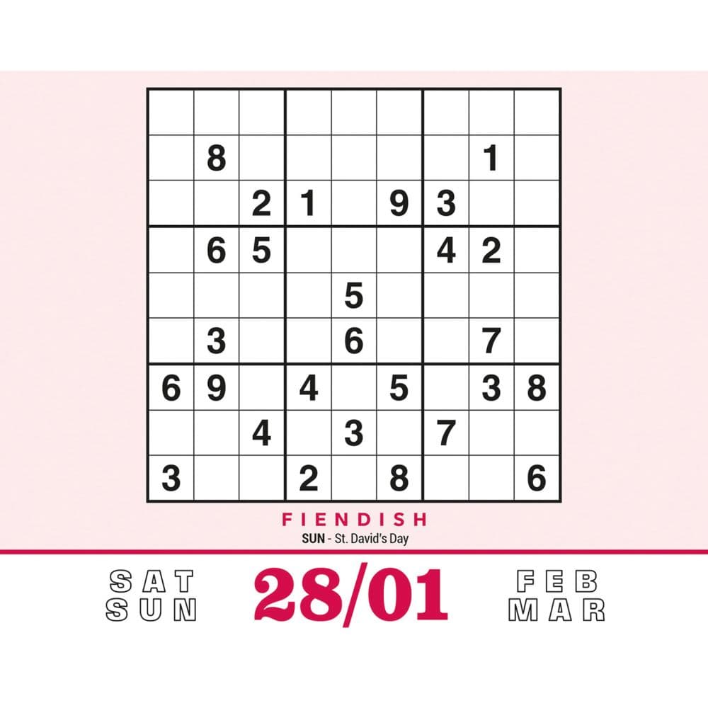 Sudoku 2026 Desk Calendar Third Alternate Image