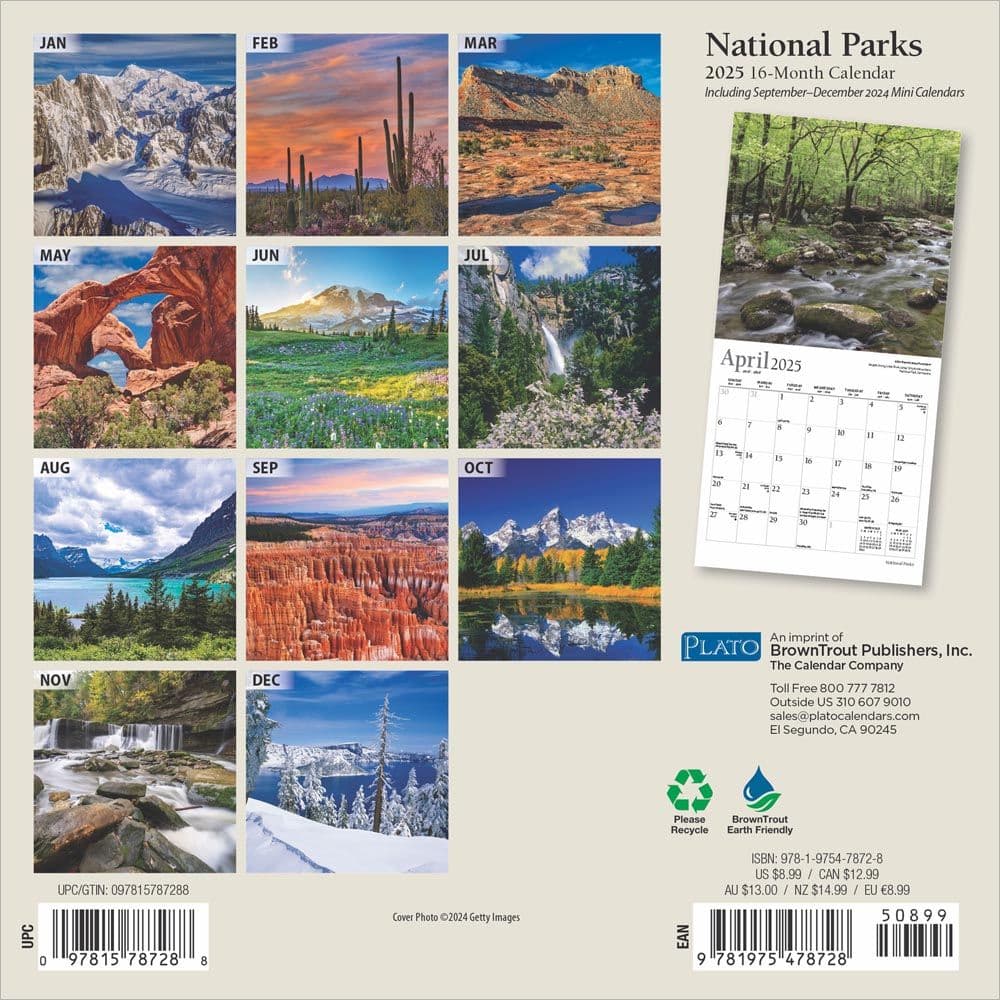 National Parks Foil 2025 Mini Wall Calendar First Alternate Image width=&quot;1000&quot; height=&quot;1000&quot;