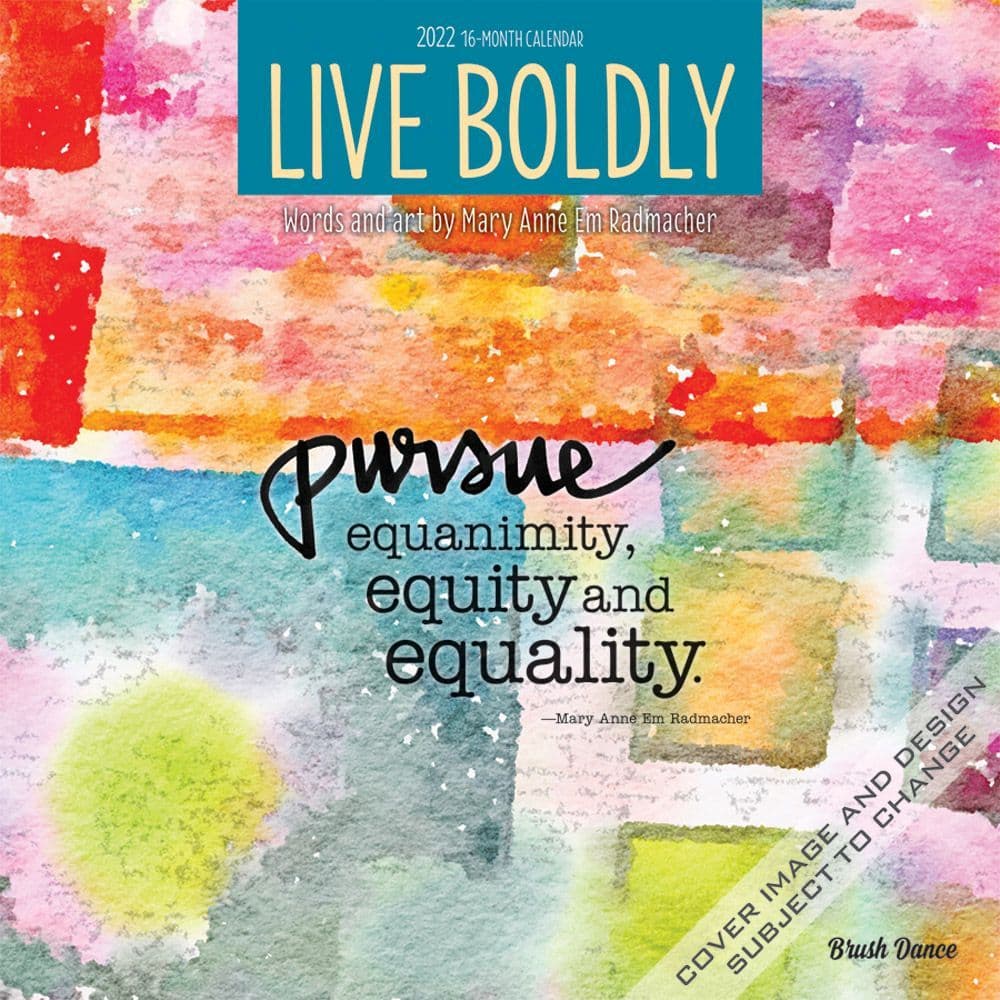 Live Boldly 2022 Wall Calendar
