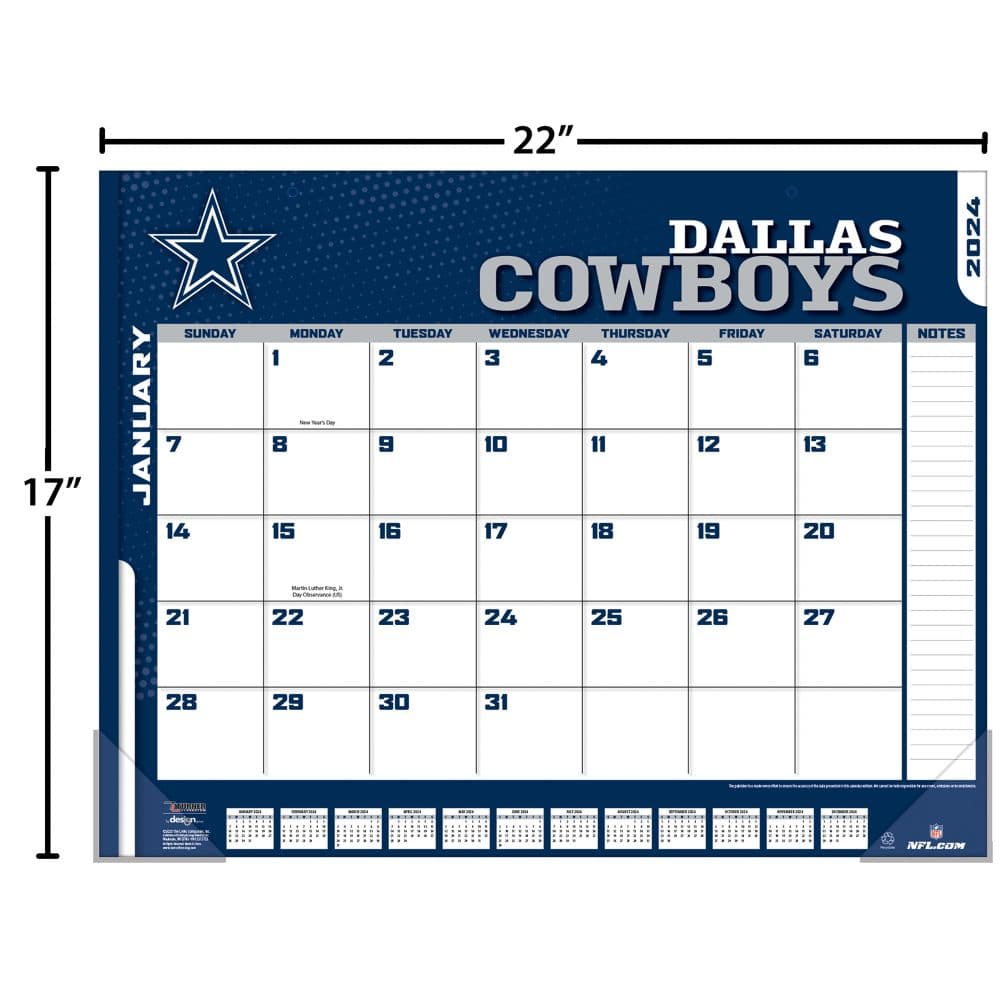 NFL Dallas Cowboys 2024 Desk Pad Fourth Alternate Image width=&quot;1000&quot; height=&quot;1000&quot;