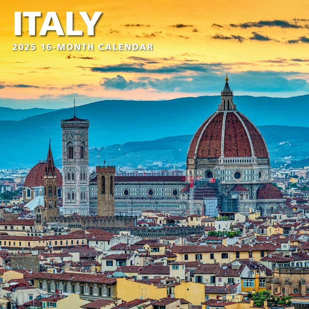 Italy 2025 Wall Calendar  Main Image