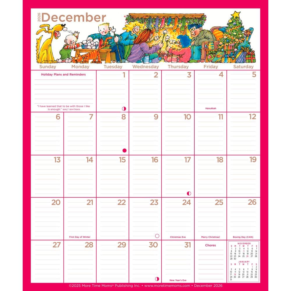 More Time Moms Fridge Calendar 2026 Magnetic Calendar Fourth Alternate Image