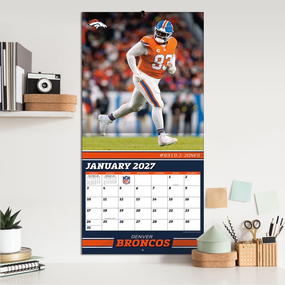NFL Denver Broncos 2027 Wall Calendar Fifth Alternate Image