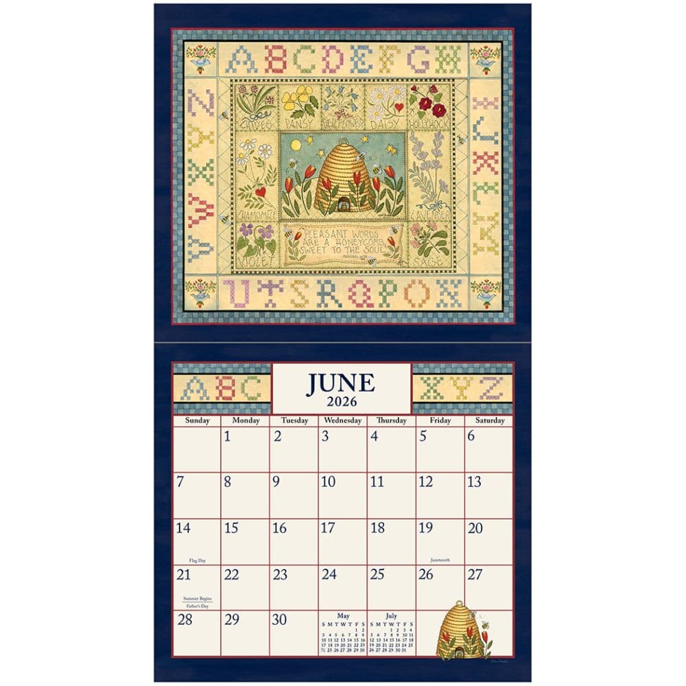 Sampler Calendar by Ellen Stouffer 2026 Wall Calendar Second Alternate Image