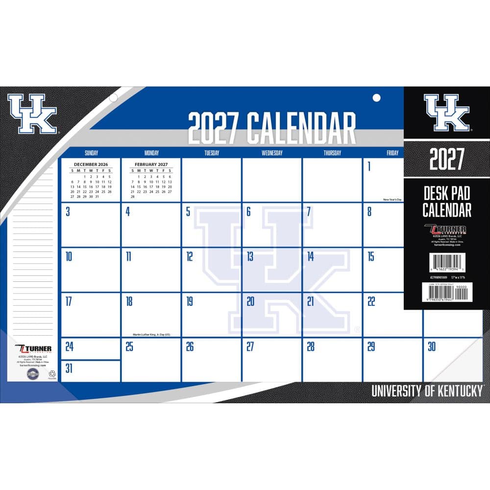 image Kentucky Wildcats 2027 Desk Pad 17" X 11" Main Product Image
