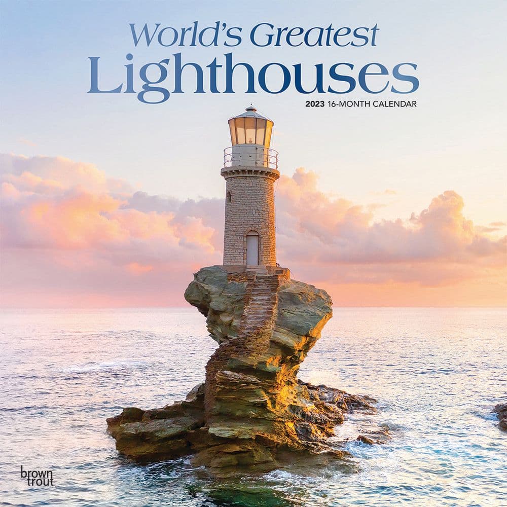 BrownTrout Lighthouses 2023 Wall Calendar