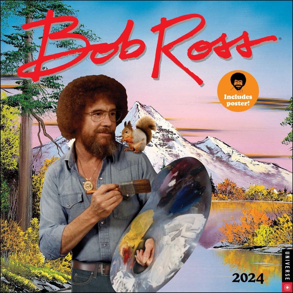 Bob Ross 2024 Wall Calendar