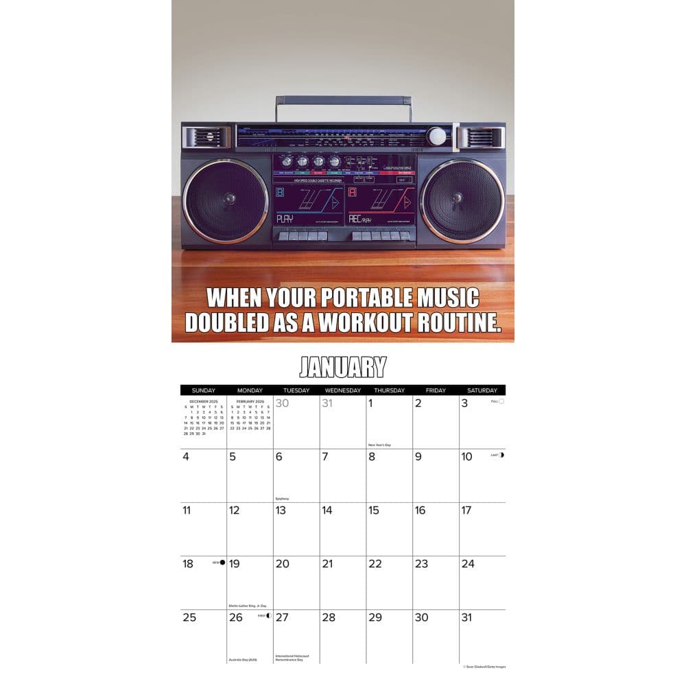 80s Flashback 2026 Wall Calendar Second Alternate Image