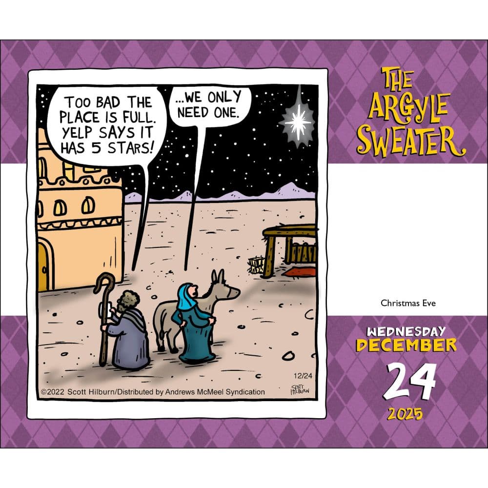 Argyle Sweater 2025 Desk Calendar