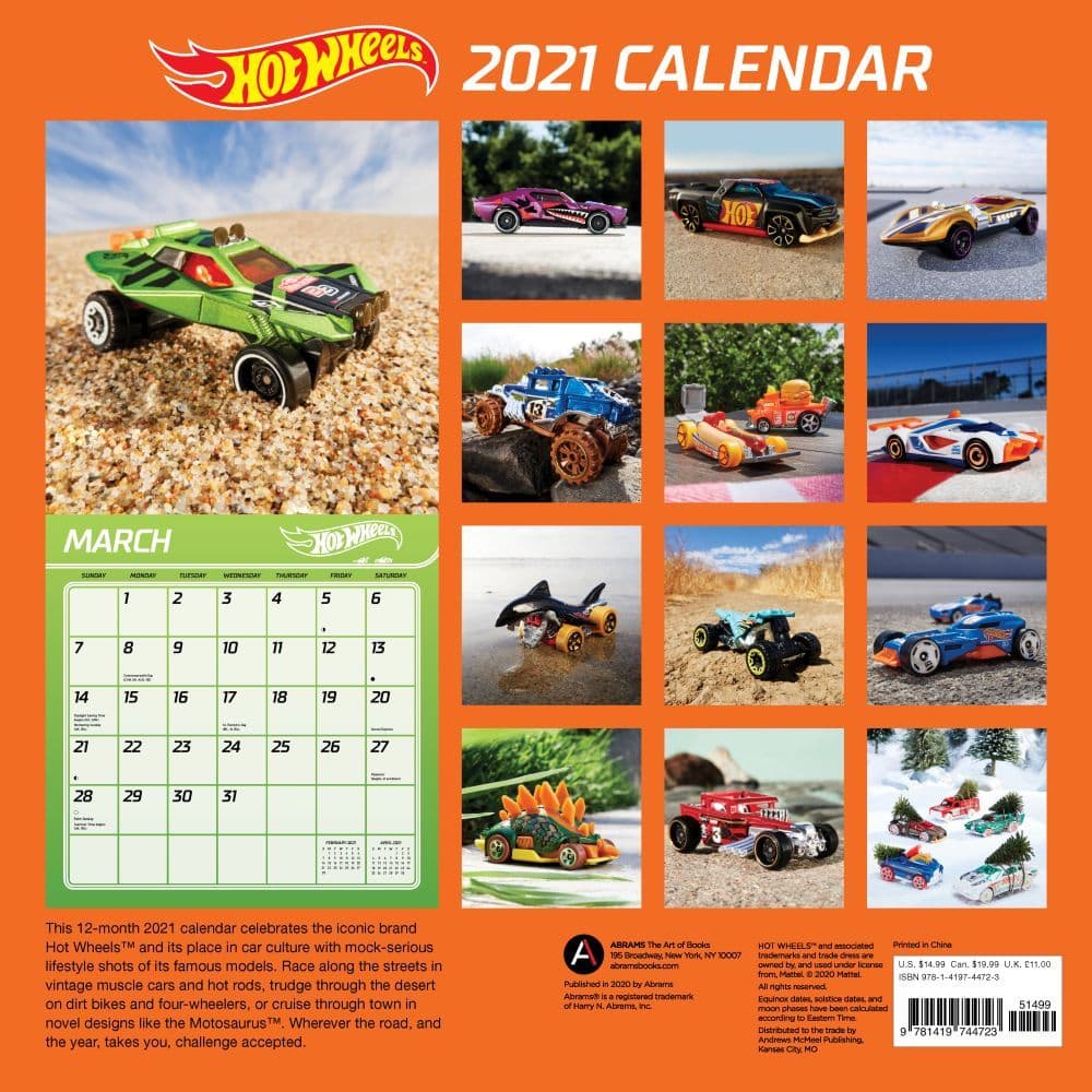 hot wheels calendar