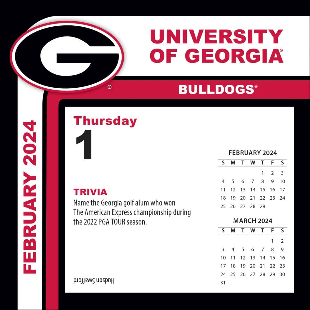 Georgia Bulldogs 2024 Desk Calendar Third Alternate Image width=&quot;1000&quot; height=&quot;1000&quot;