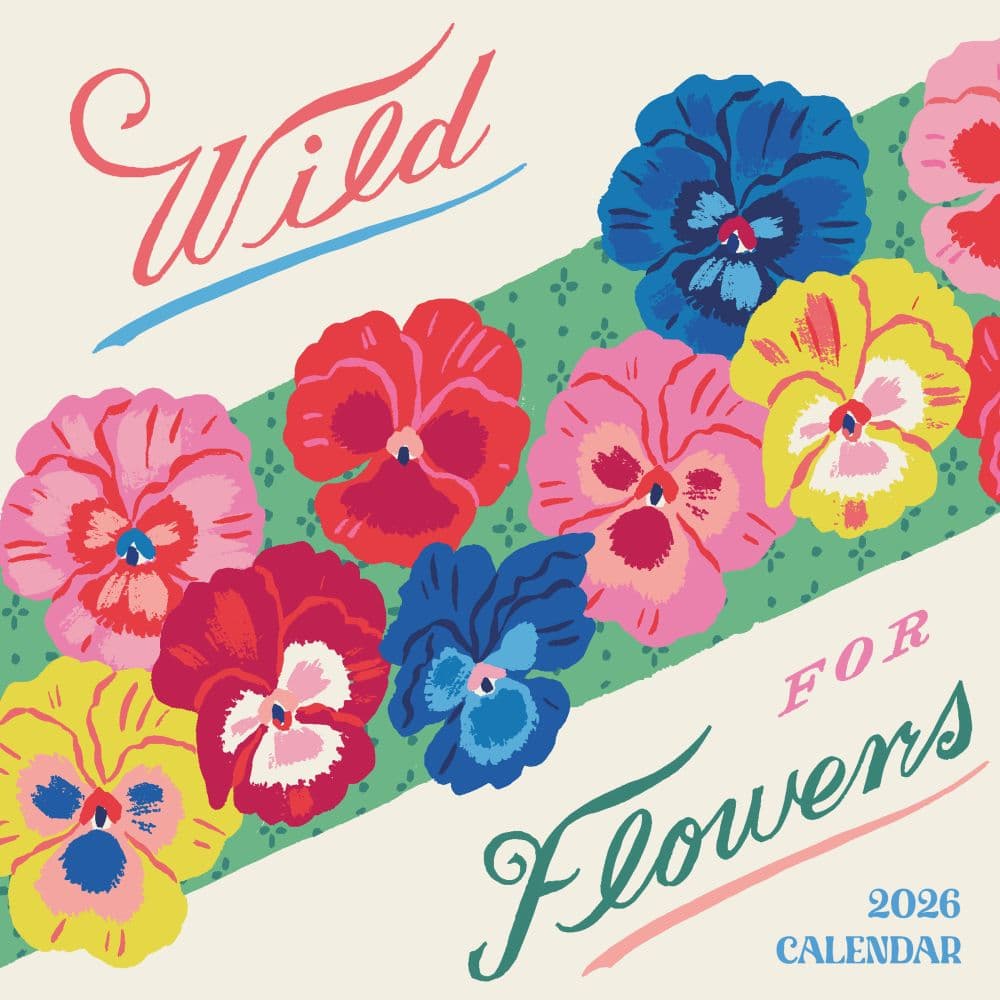Wild for Flowers 2026 Mini Wall Calendar Main Product Image