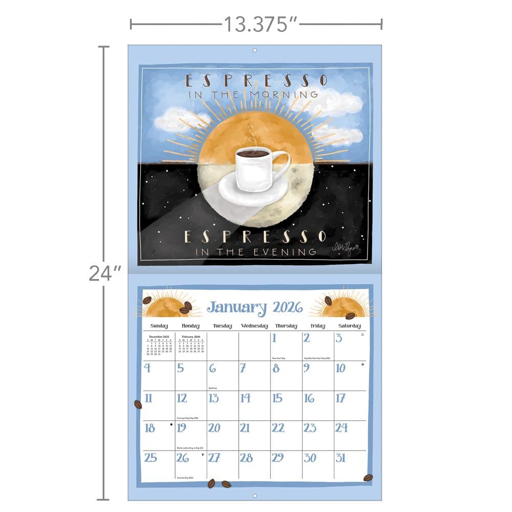 Coffee 2026 Wall Calendar by LoriLynn Simms_ALT6