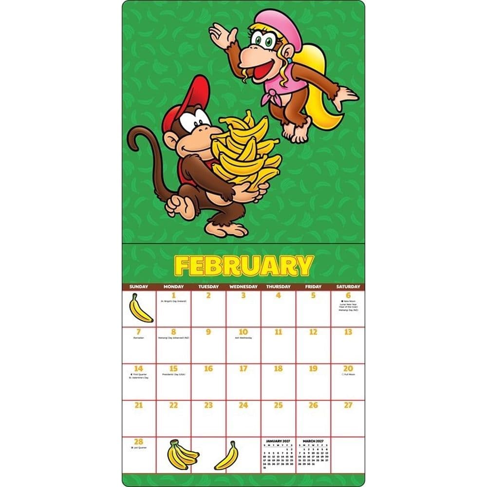 Donkey Kong 2027 Wall Calendar Second Alternate Image