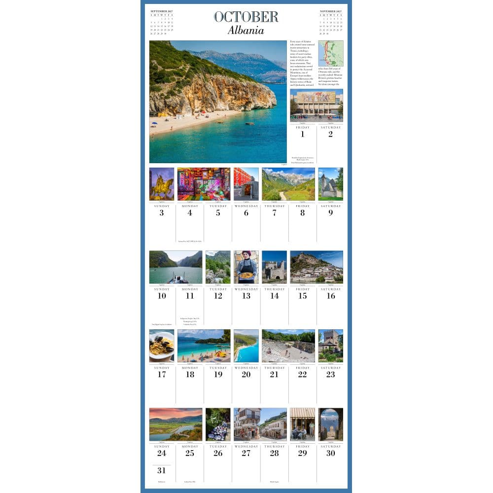 1000 Places to See Before You Die Picture-A-Day 2027 Wall Calendar Third Alternate Image