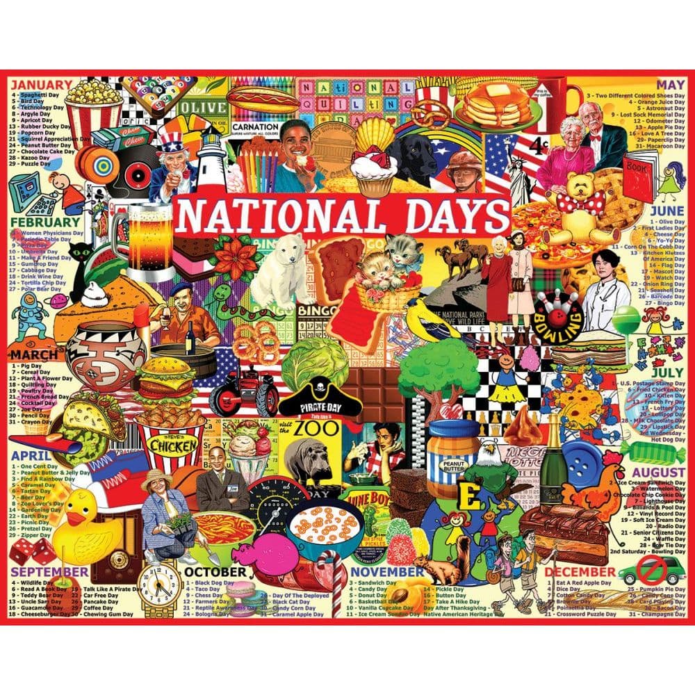 White Mountain Puzzles National Days 1000 Piece Puzzle