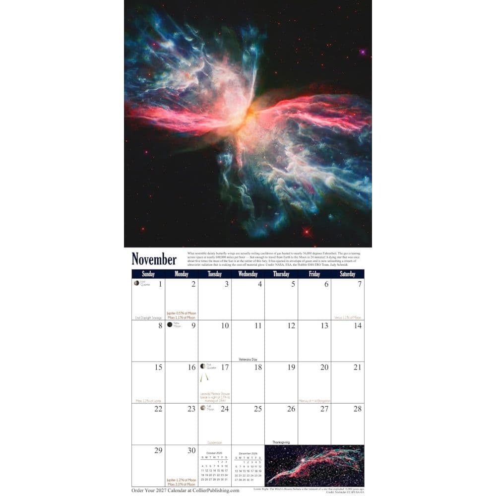 Universe Astronomy 2026 Wall Calendar Sixth Alternate Image