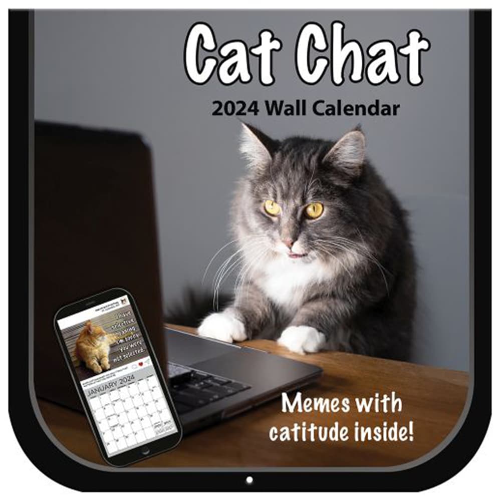 Cat Chat 2024 Mini Wall Calendar Main Product Image width=&quot;1000&quot; height=&quot;1000&quot;