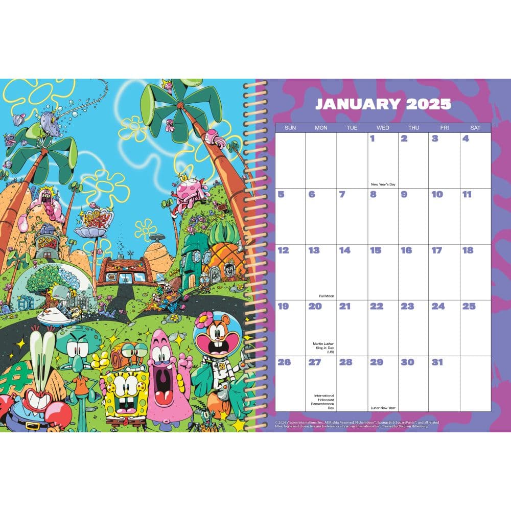 Spongebob Squarepants 2025 Planner Second Alternate Image