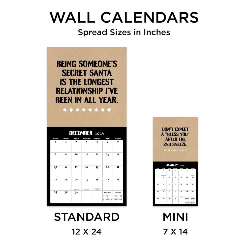AntiAffirmations 2024 Wall Calendar