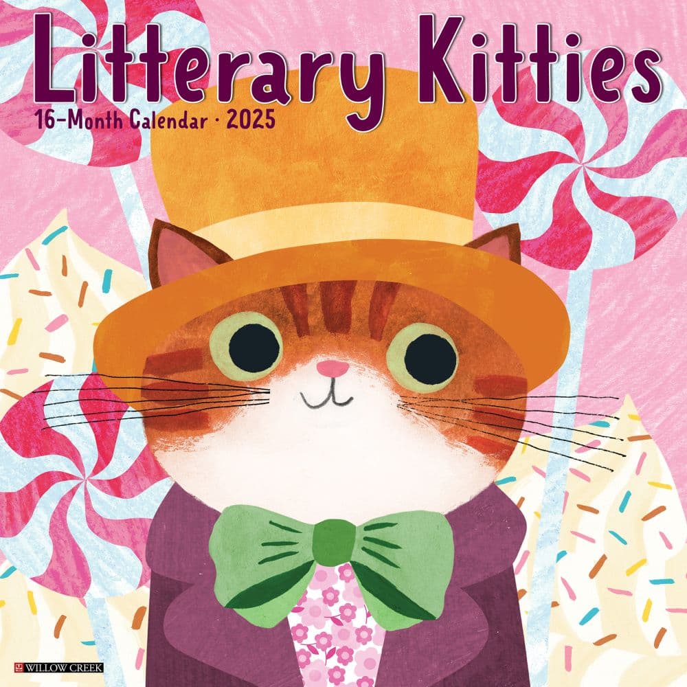 Literary Kitties 2025 Wall Calendar