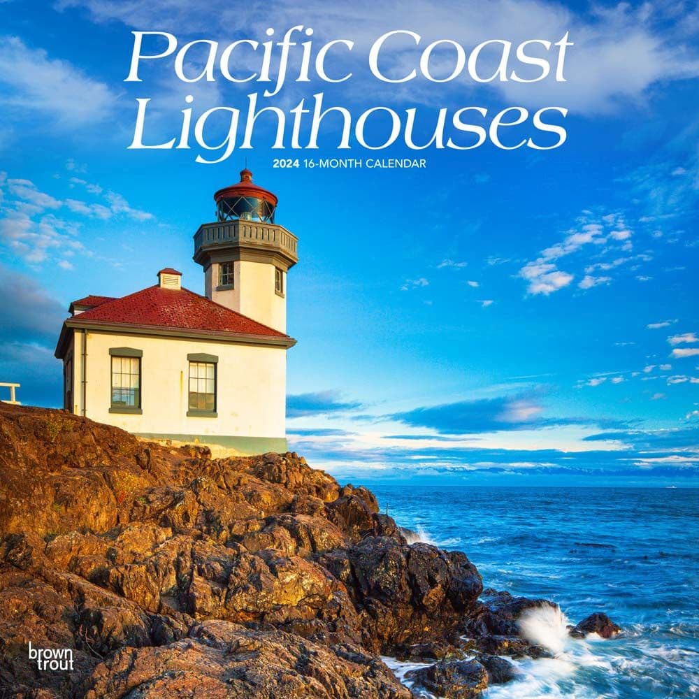 Lighthouses Pacific Coast 2024 Wall Calendar Main Product Image width=&quot;1000&quot; height=&quot;1000&quot;