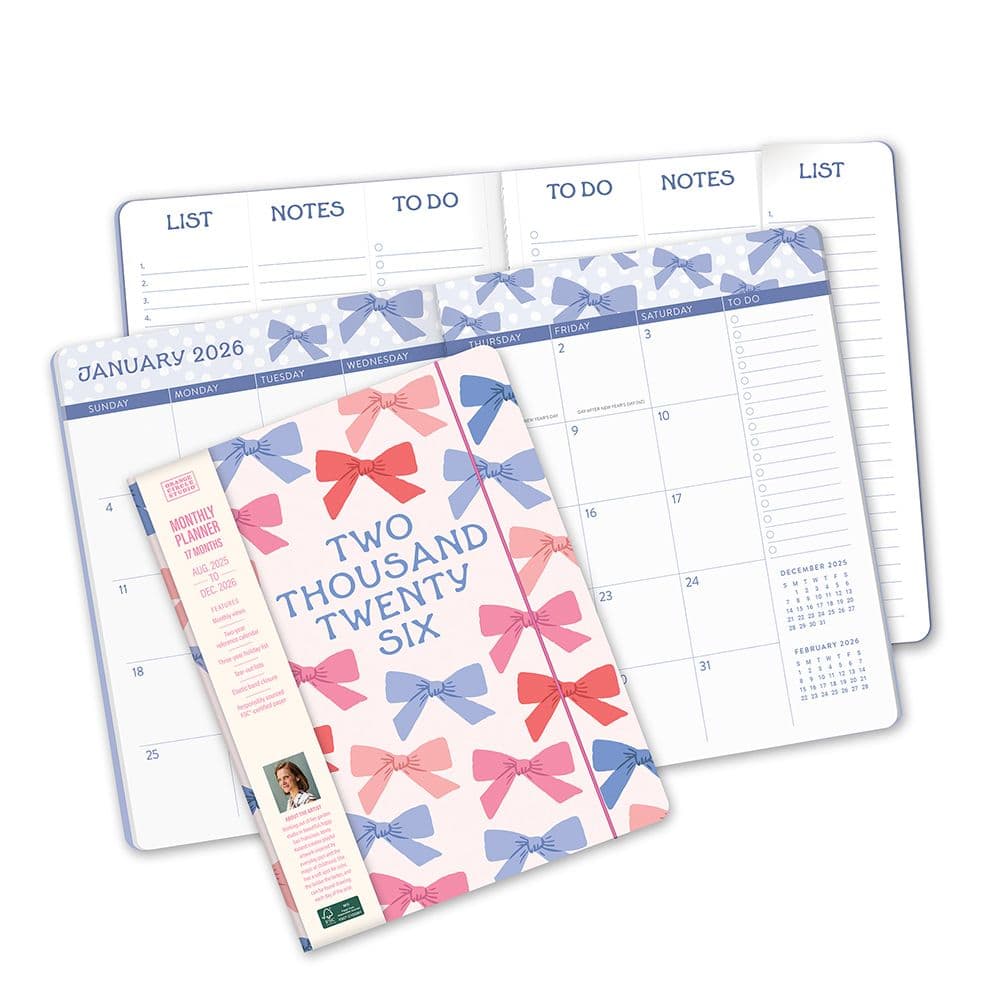 Sweet Bows Monthly 2026 Planner Sixth Alternate Image