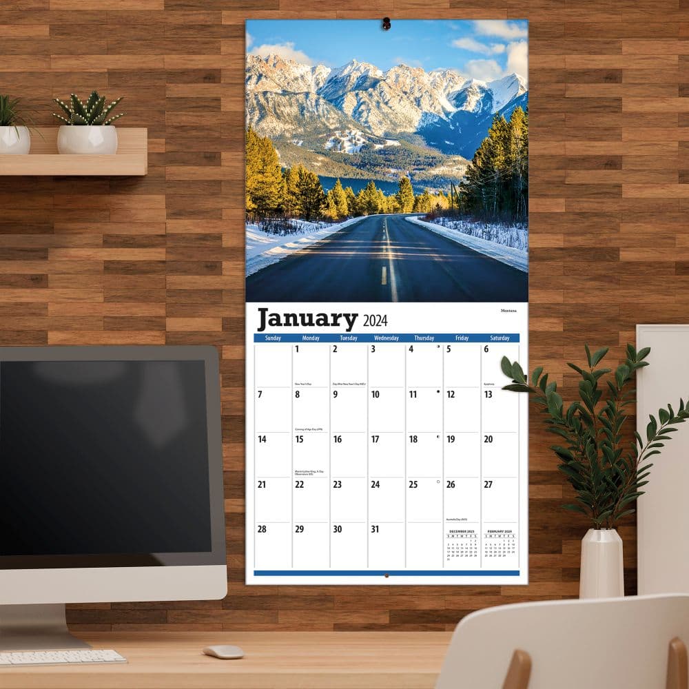 Americas Backroads 2024 Wall Calendar