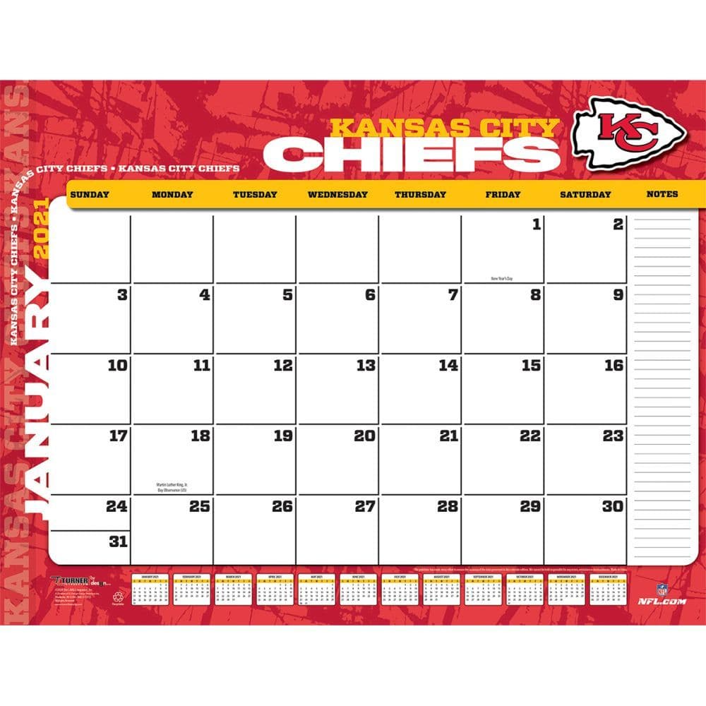 Kansas City Chiefs Desk Pad - Calendars.com