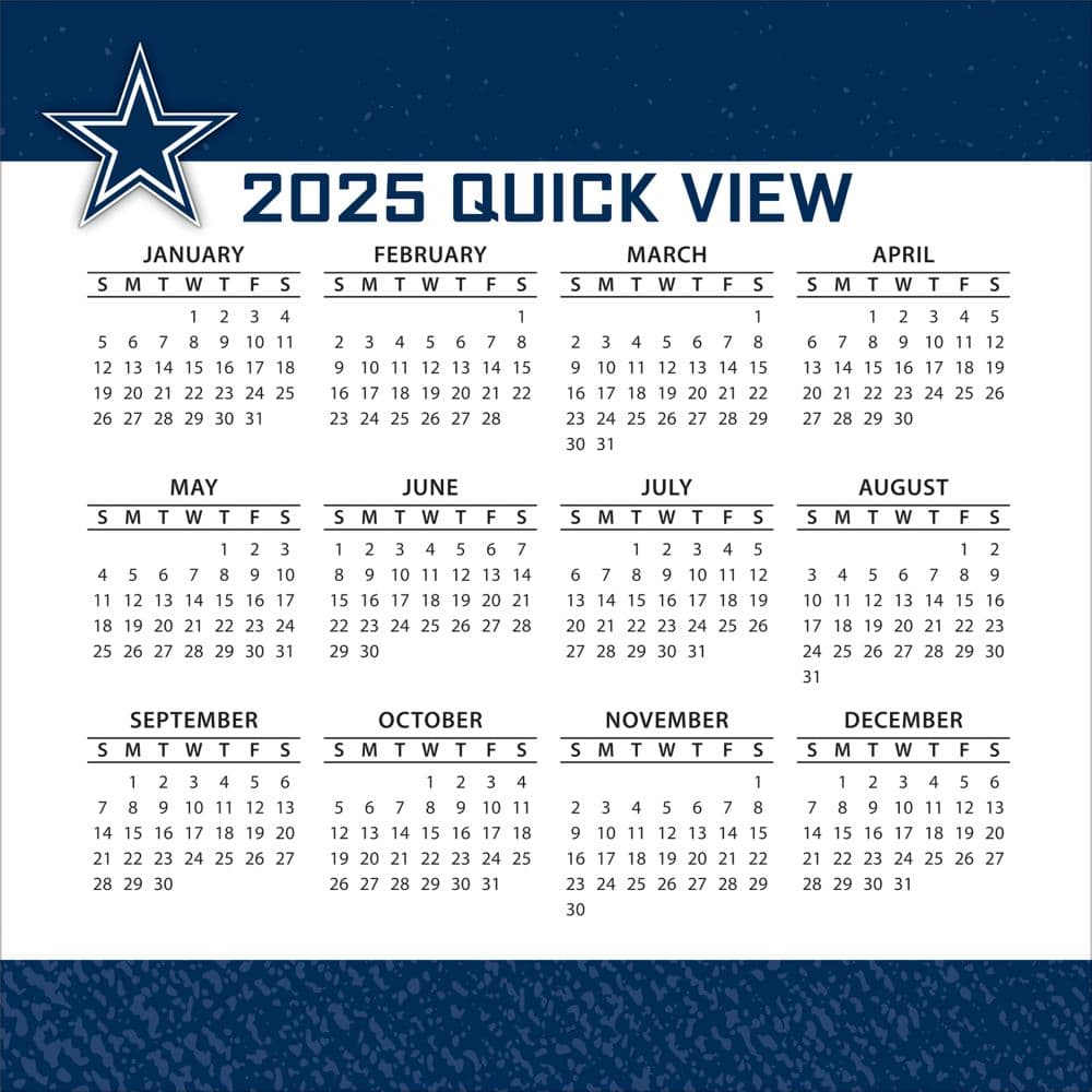 NFL Dallas Cowboys 2025 Desk Calendar Third Alternate Image