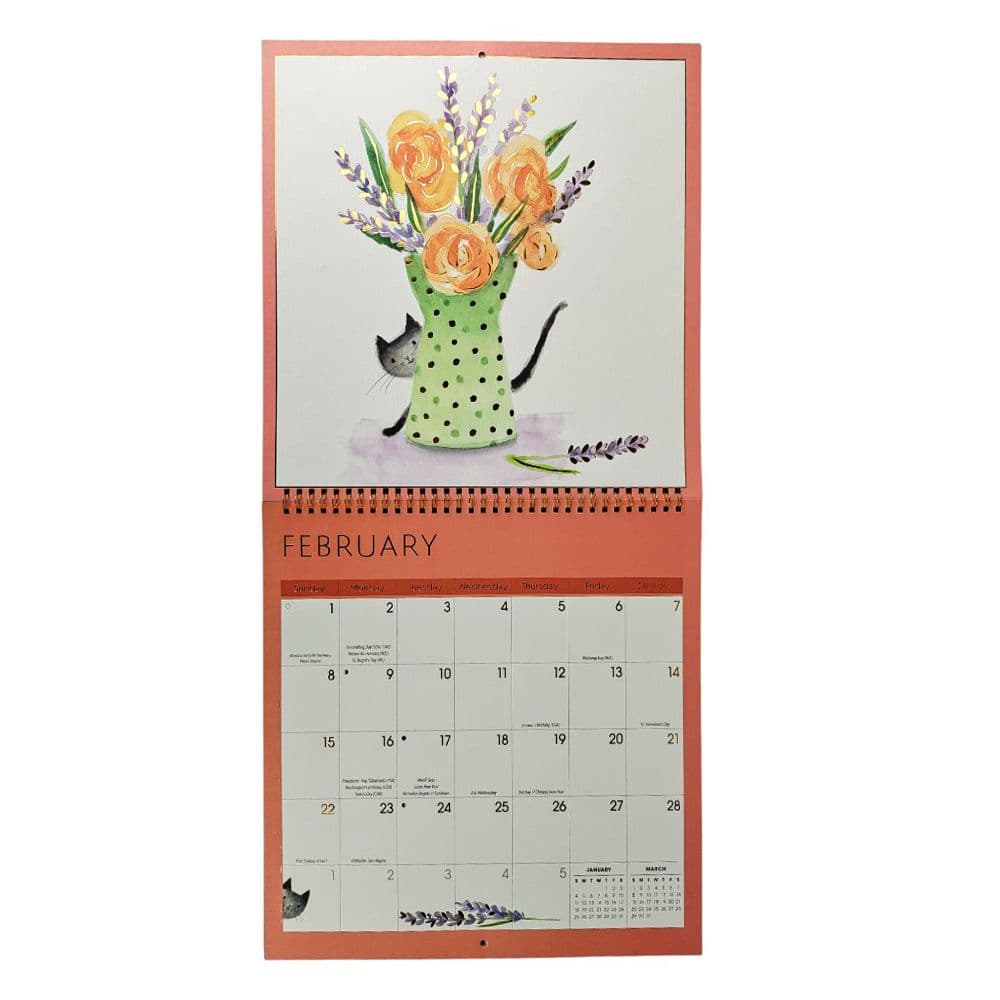 Cute Cats 2026 Spiral Wall Calendar Third Alternate Image