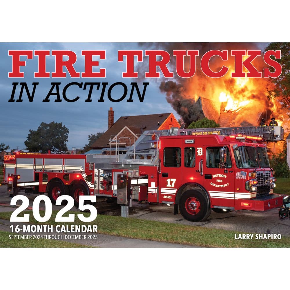 image Fire Trucks in Action 2025 Wall Calendar Main Image