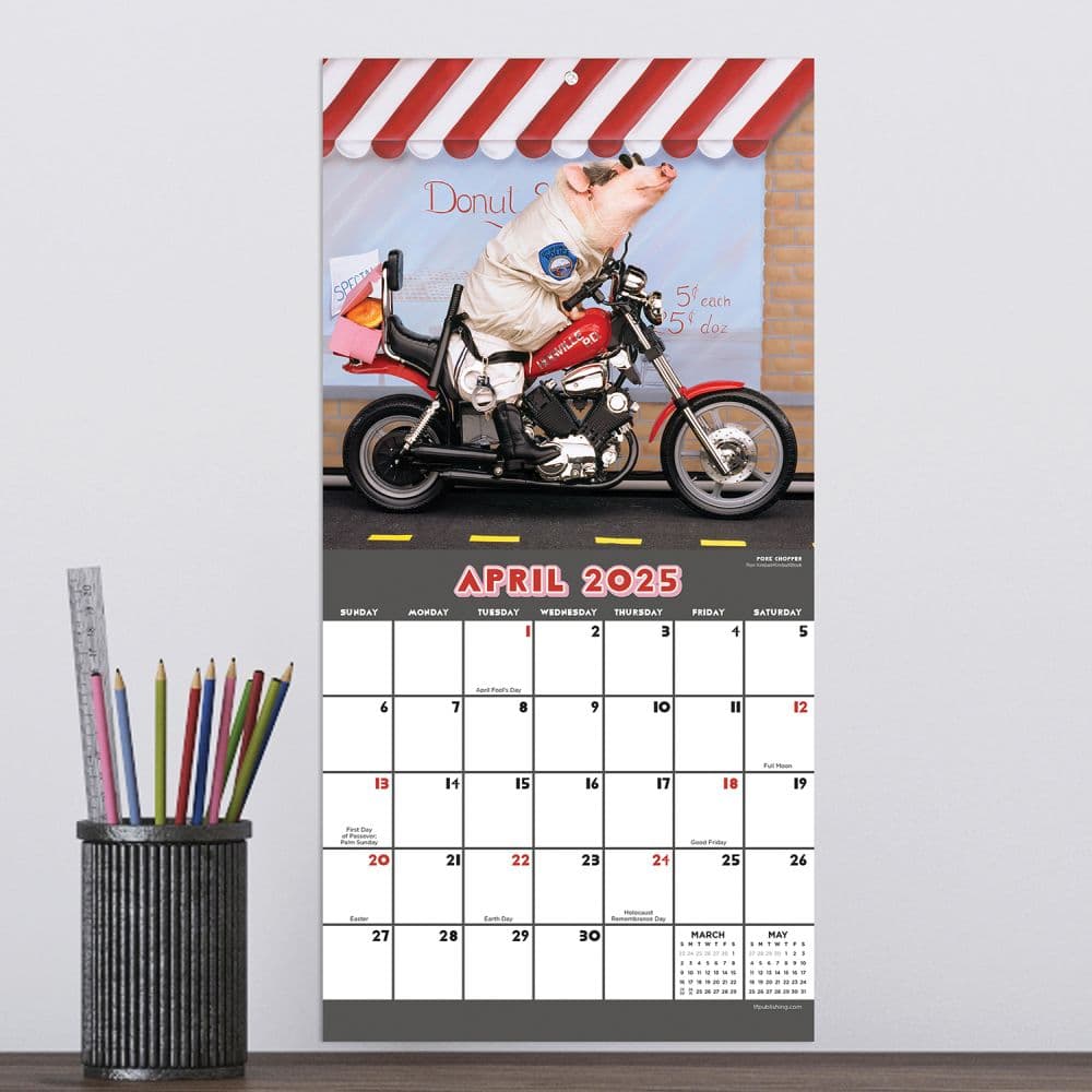 Playful Pigs 2025 Mini Wall Calendar