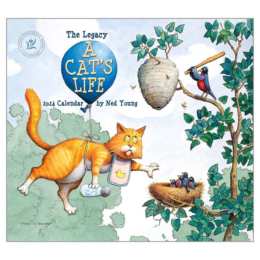 Cats Life 2024 Wall Calendar