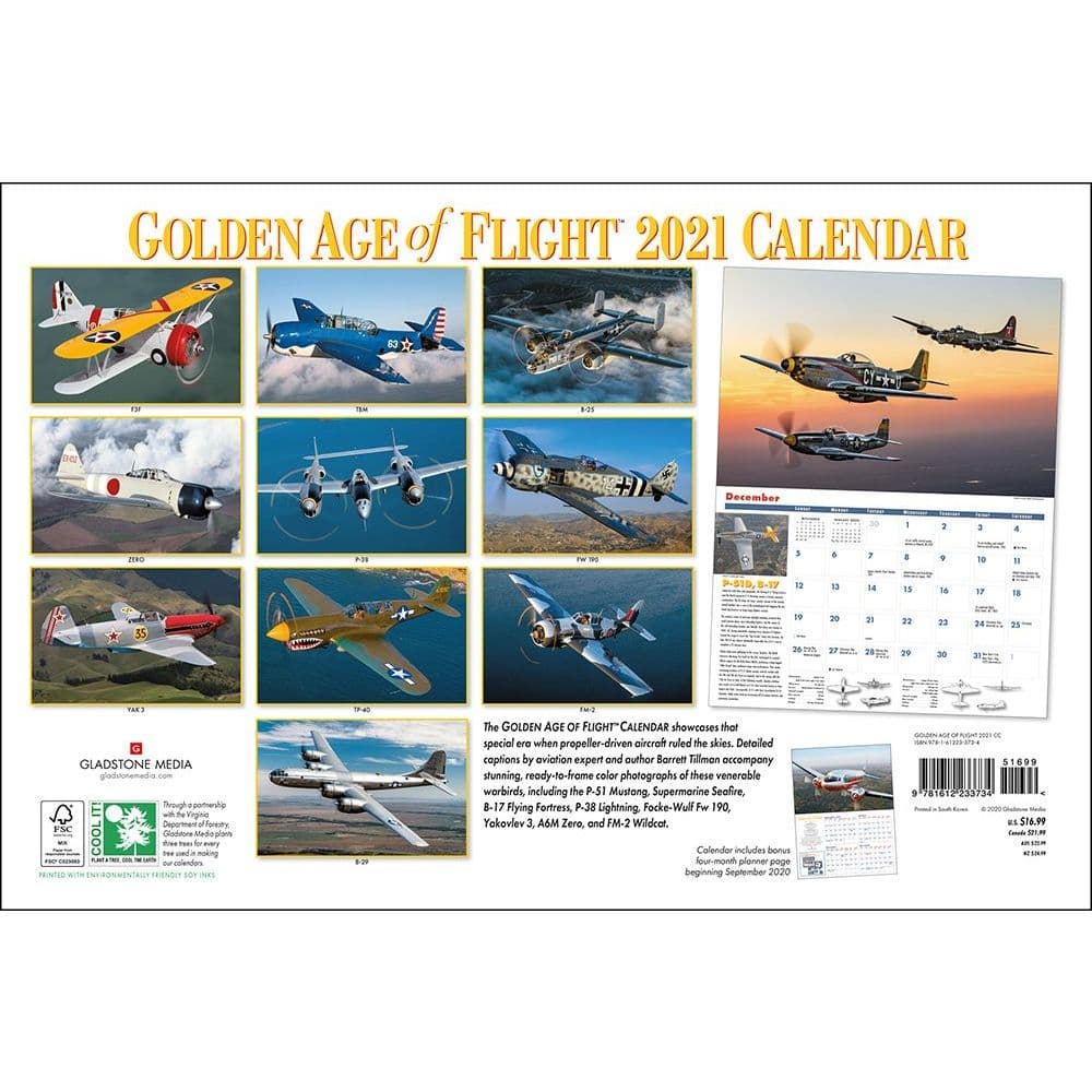 Golden Age of Flight Wall Calendar