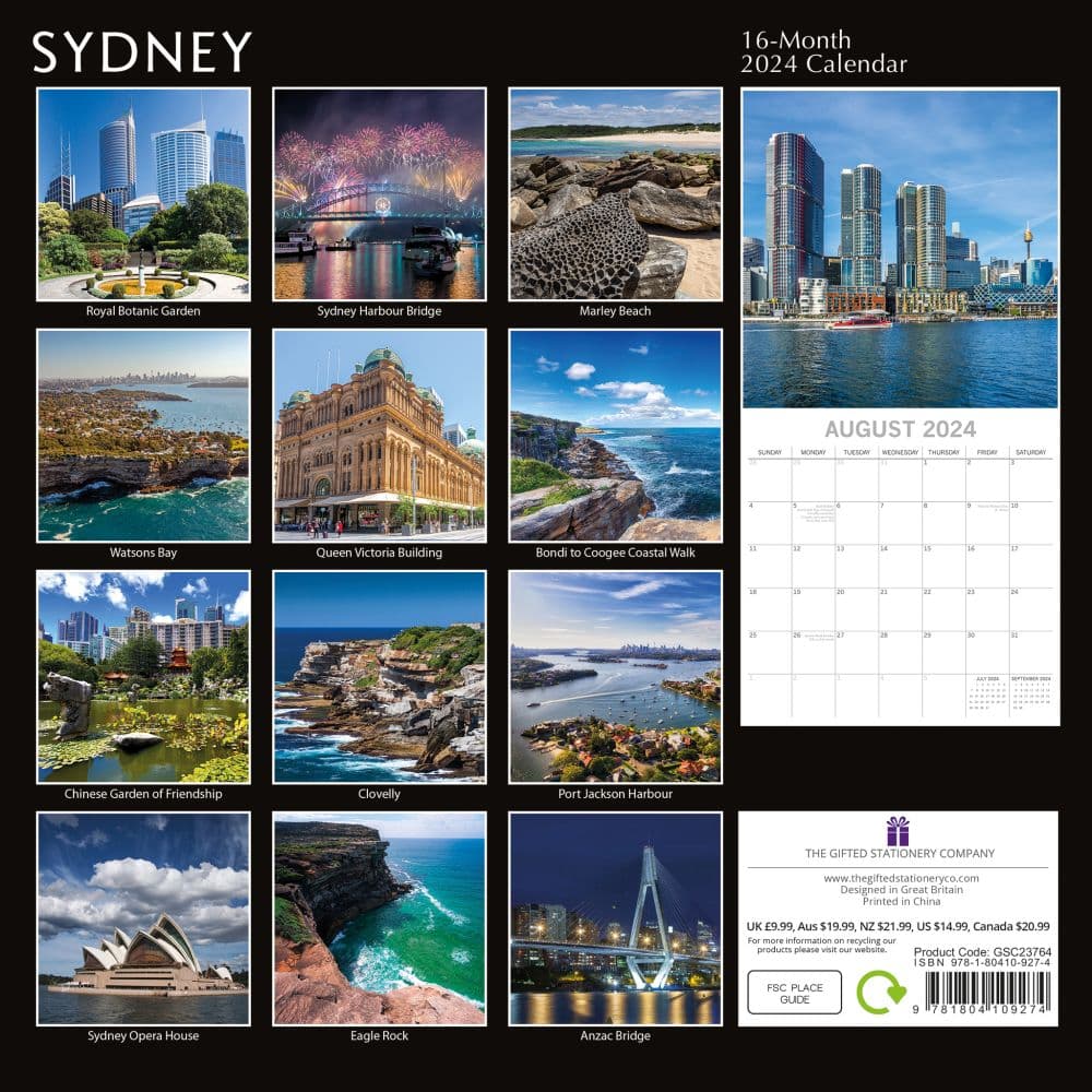 Sydney 2024 Wall Calendar