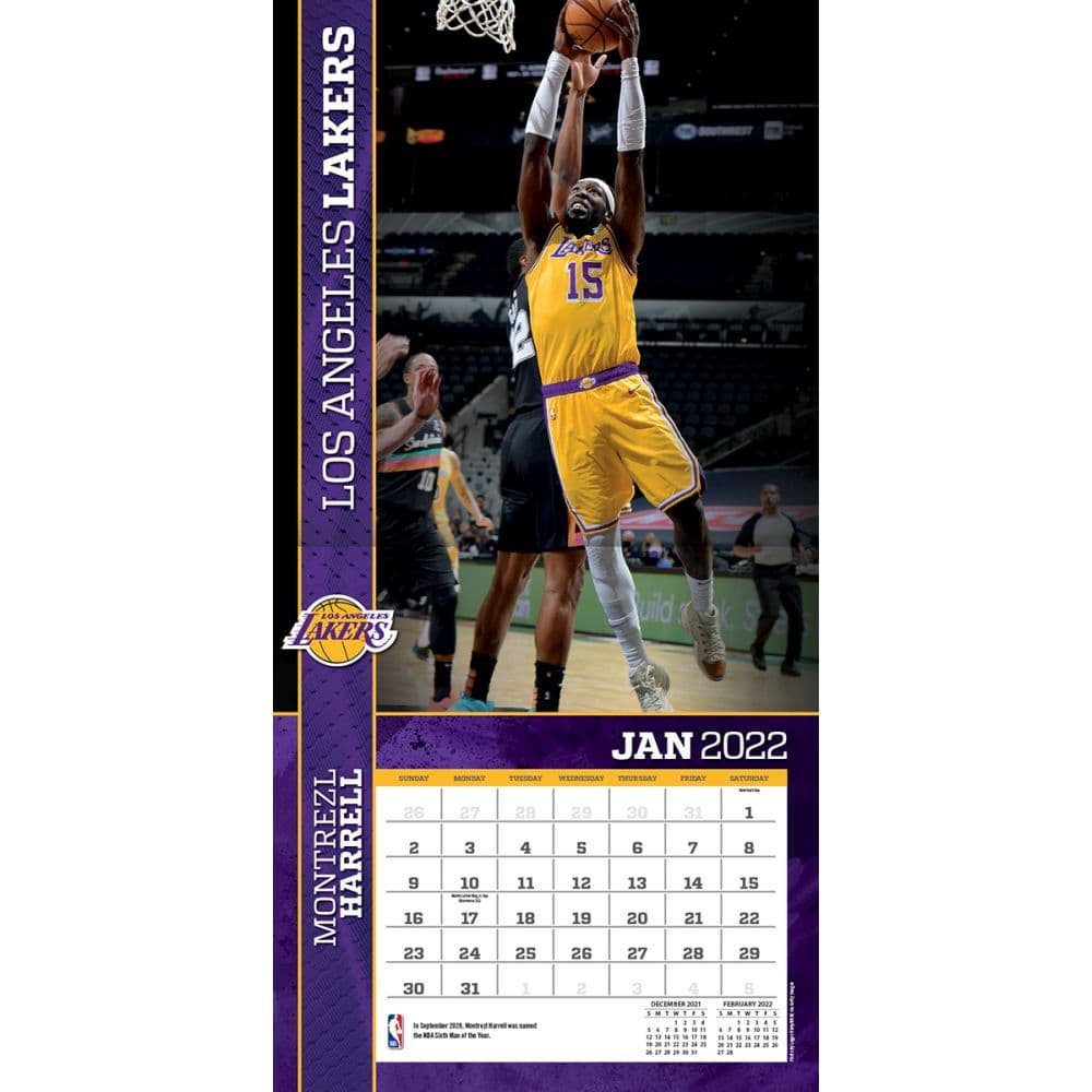 La Lakers 2022 Schedule Los Angeles Lakers 2022 Wall Calendar - Calendars.com
