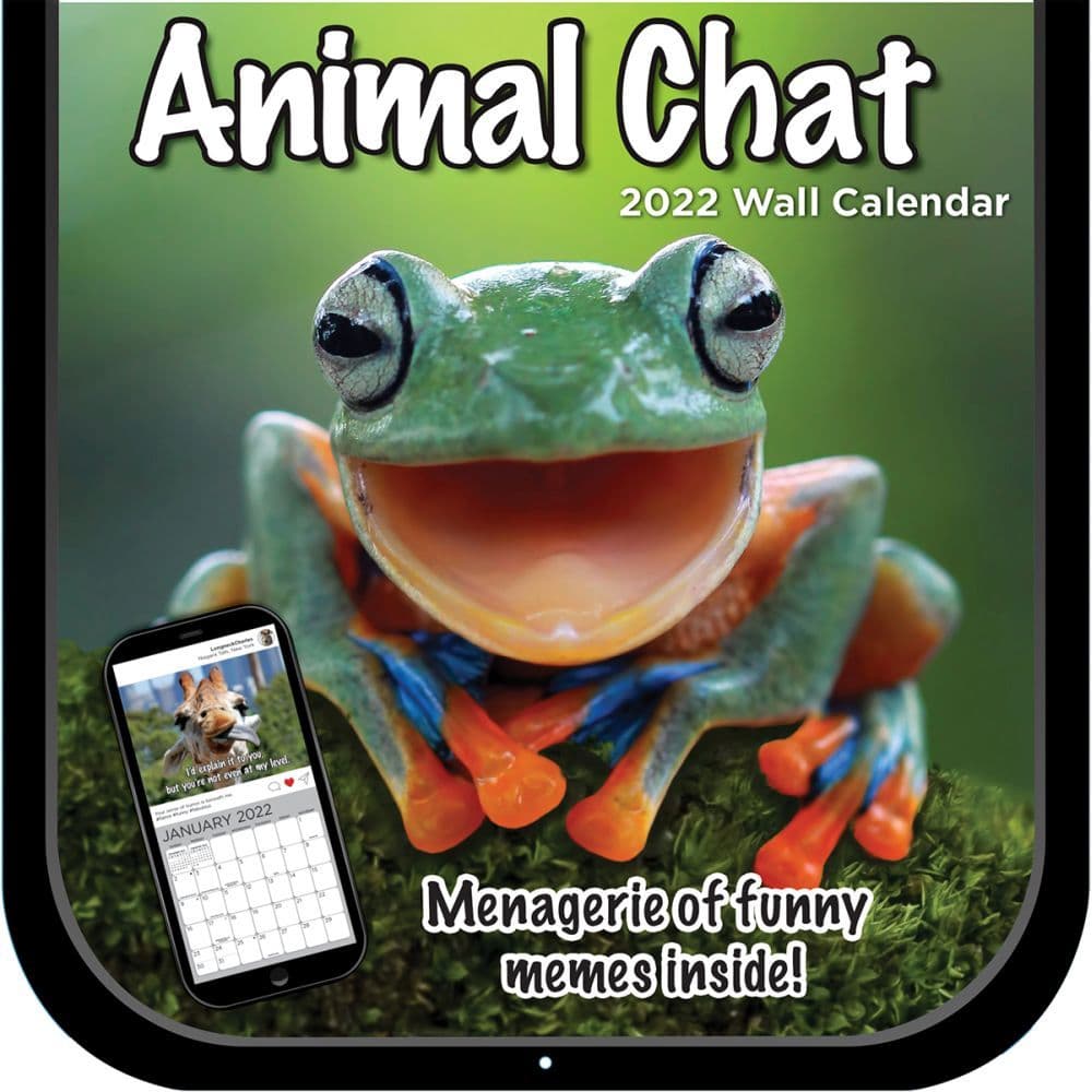 Animal Chat 2022 Diecut Wall Calendar