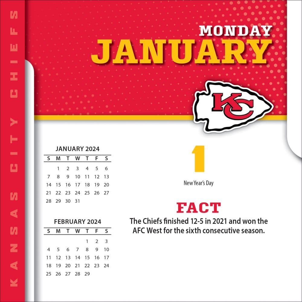 Kansas City Chiefs 2024 Desk Calendar