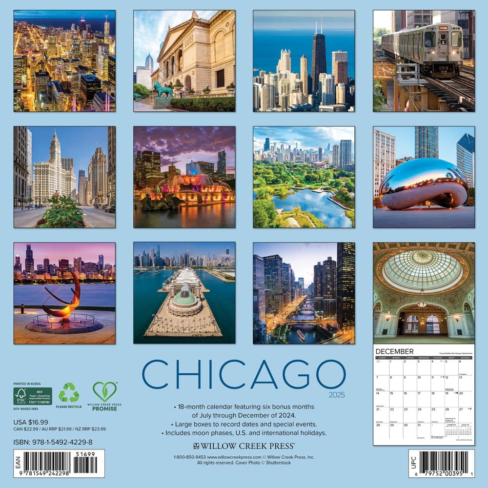 Chicago 2025 Wall Calendar First Alternate Image width="1000" height="1000"