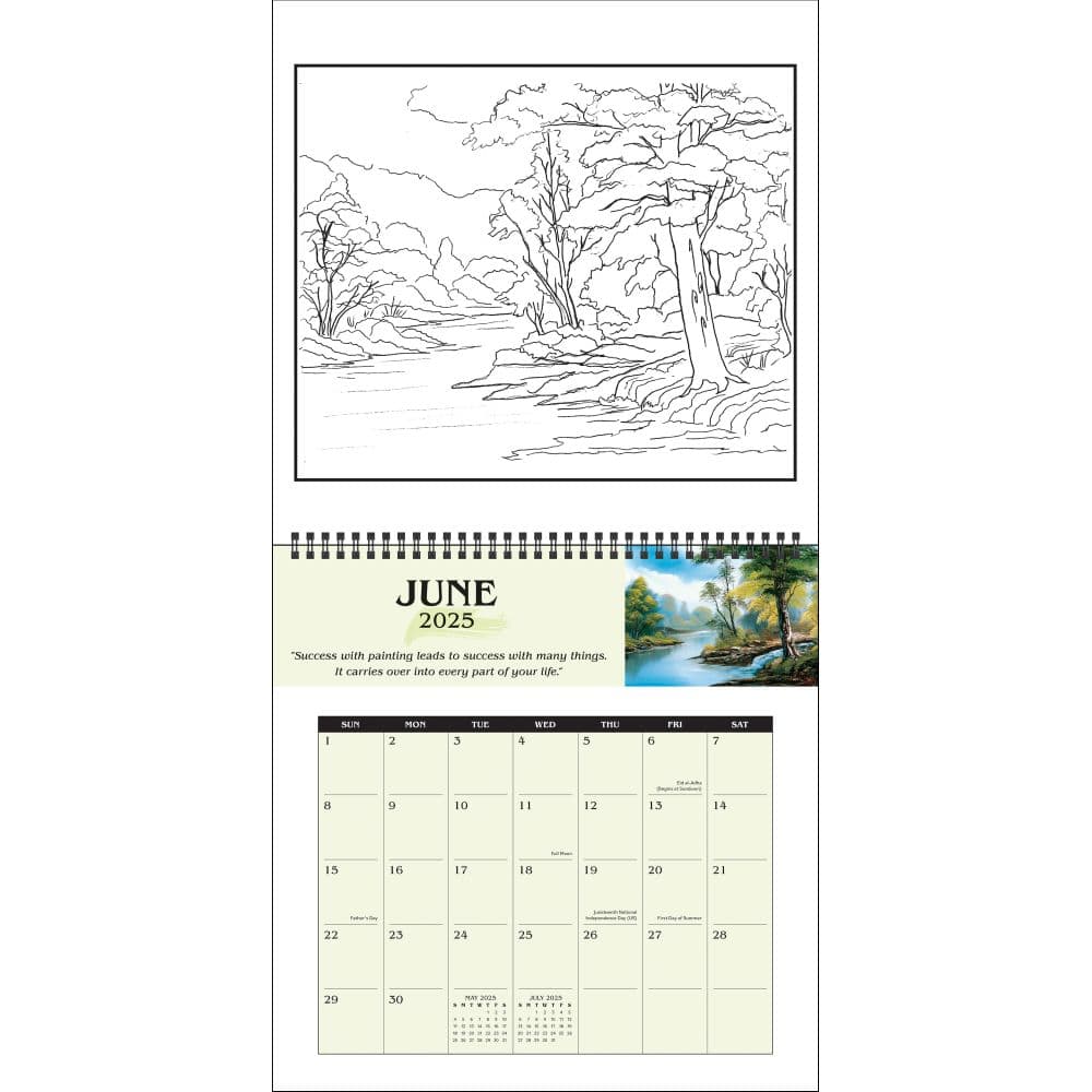 Bob Ross Coloring 2025 Wall Calendar Third Alternate Image width=&quot;1000&quot; height=&quot;1000&quot;