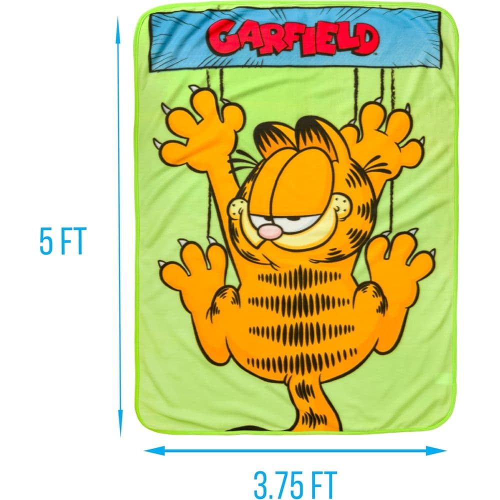 Garfield Hanging On Fleece Throw Second Alternate Image