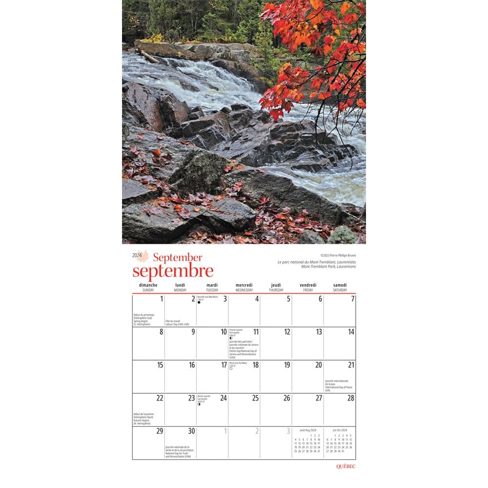 Quebec 2024 Mini Wall Calendar Alternate Image 3