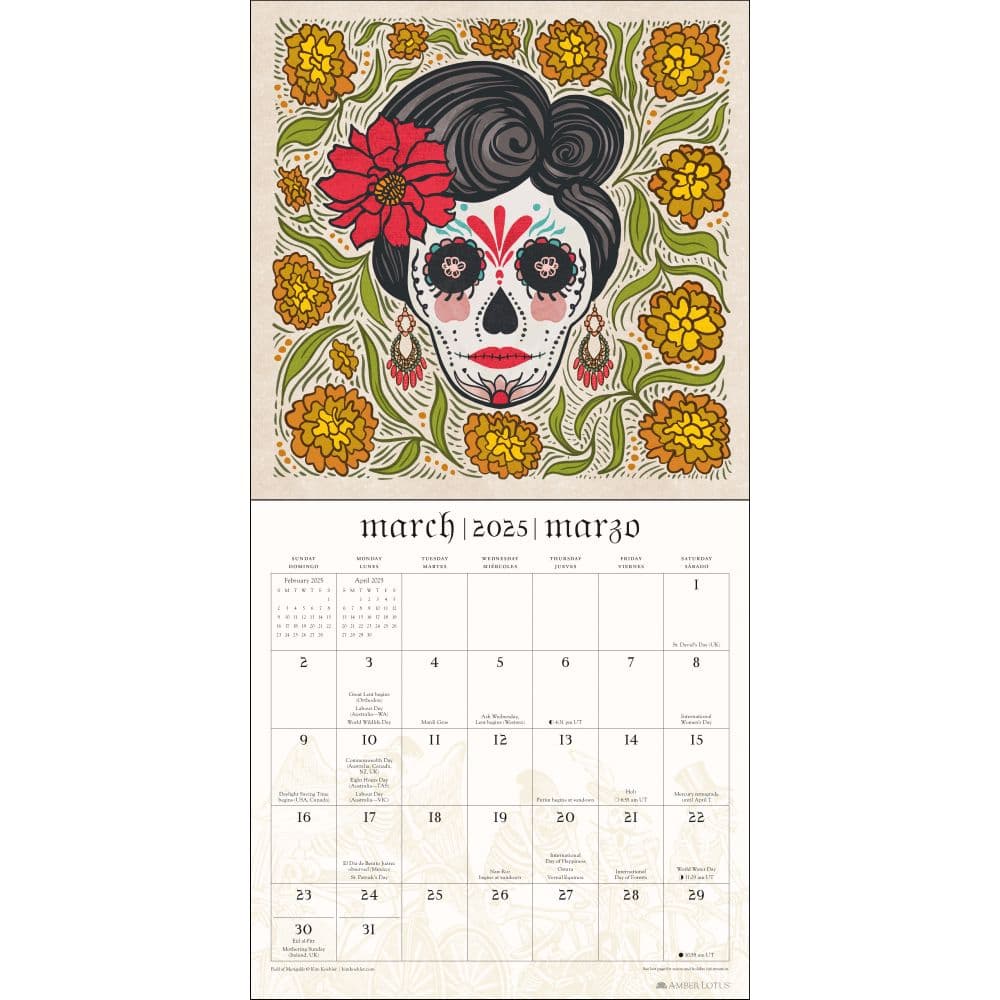 Day of the Dead 2025 Wall Calendar Second Alternate Image