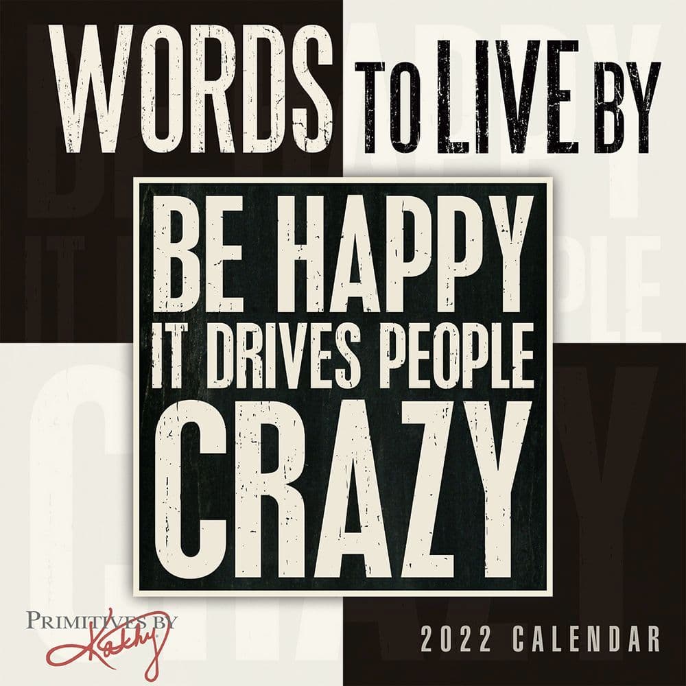 Words to Live By 2022 Mini Wall Calendar
